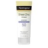 Neutrogena Sheer Zinc Oxide Dry-Touch Sunscreen Lotion with Broad Spectrum SPF 50 UVA/UVB Protection, Water-Resistant, Hypoallergenic & Non-Greasy Mineral Sunscreen, Paraben-Free, 3 fl. oz