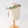 KorViSHOW Fairy Flower Crown - Bohemian Elf White Wreath Headdress Accessories Headpiece for Women Girls Lady in Halloween Party Wedding Festival Happy Birthday Gifts
