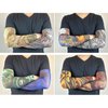 iToolai Temporary Tattoo Sleeves for Men, 8 pcs Set UV Protection Cooling Tattoo Arm Sleeves Slip on(Monster Designs)
