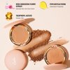 Oulac Matte Bronzer Powder Face Makeup with Mirror - Natural SunKissed Bronzer Look,Highly Pigmented Cream Bronzer, Long Lasting Glow, Easy to Blend, Vegan & Cruelty-Free BS02