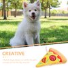 Ipetboom Dog Squeaky Toys Pizza Shaped Dog Toy, Puppy Biting Plush Chewing Toy for Puppy