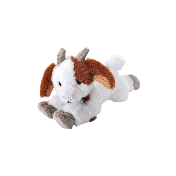 Wild Republic Ecokins Mini, Goat, Stuffed Animal, 8 inches, Gift for Kids, Plush Toy, Made from Spun Recycled Water Bottles, Eco Friendly, Child’s Room Decor