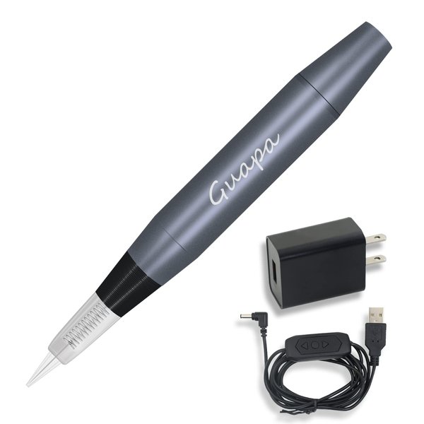 Guapa Microblading Tattoo Machine Electric MST Permanent Makeup Machine Tattoo Gun Device for Eyebrow Eyeliner Lip Body Art Beauty (Machine Gray)