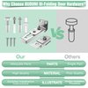 Bifold Door Hardware Repair Kit - 2 Pack Bi-fold Sliding Closet Door Hardware Kit for 7/8" to 1" Track, Folding Pocket Door Replacement Parts Set Include Top Bottom Pivots Bracket and Guide Wheel