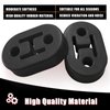 Rubber Insulator Bushing Exhaust Hanger Rubber Insulator Bushing Mount 2 Holes, Universal Exhaust Insulator Muffler Hanger, Damping High Density Rubber-Black