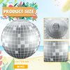 Chitidr 12 Pcs Inflatable Beach Ball Disco Theme Party Decoration Inflatable Disco Ball Summer Pool Toys Indoor Outdoor Beach Sports Theme Decor Gift (Silver,11.81 Inch)