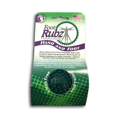 Due North Foot Rubz Foot Hand & Back Massage Ball, Relief from Plantar Fasciitus, 2Count