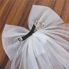 Party Decorations Hair Bow Barrettes Bridal Veils Pearl White Hair Bow Clips Accessories Bride to Be Shower Gift Bridesmaid Veils (Angle)