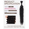 Human Braiding Hair 1 Bundle 50g 18 Inch Deep Water Wave Bulk Human Hair for Braiding No Weft 10A Brazilian Virgin Curly Human Hair Extensions for Boho Braids Wet and Wavy Human Hair Braiding Hair