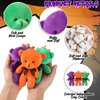 Liliful 24 Pcs 4.5 Inch Stuffed Animals Soft Plush Bears Doll with Ribbon Bow Mini Bears for Boys Girls Birthday Decoration Gift Bear Baby Shower Favors (Purple Green Orange)