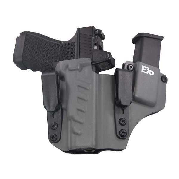Fierce Defender IWB Kydex Holster Compatible with Glock 19 23 32 -The +1 Series -Made in USA- GEN 5 Compatible (Gunmetal Grey)