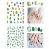 HAIIDOAK 16 Sheets Nail Stickers with Tweezer, Self-Adhesive 3D Nail Decals for Women, Kids, and Little Girls - Manicure Accessories Set for Stylish Nails