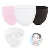 FERCAISH 4Pcs Diy Face Mask Mixing Bowl, Microwavable Silicone Facial Mud Bowl Cosmetic Beauty Tool for Home Salon (Yellow)