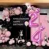 40 inch Hot Pink Number 3 Balloon & Mini Mouse Head Balloon, 3rd Birthday Party Decoration Balloons, Cartoon Mouse Birthday Party Supplies, Princess Birthday Party Decorations Supplies