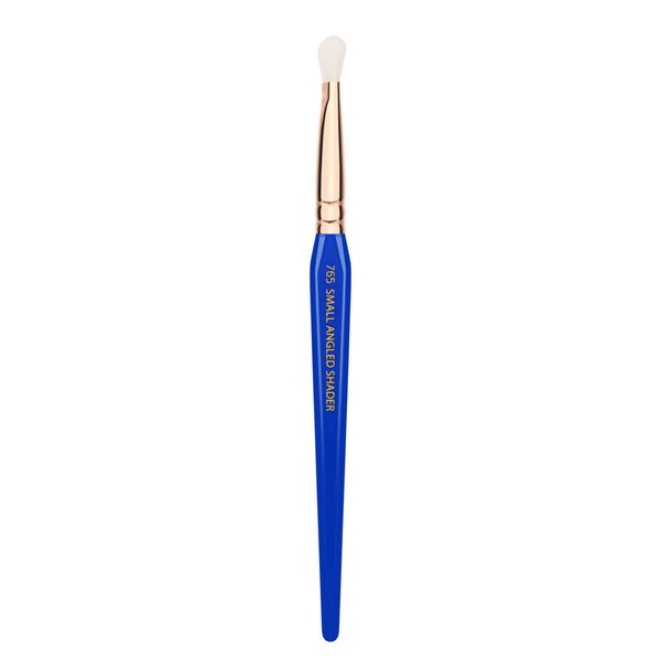 Bdellium Tools Professional Makeup Brush - Golden Triangle 765 Small Angled Shader - With All Vegan and Soft Synthetic Fibers, For Flawless, Professional Eye Shadow Application (Blue, 1pc)