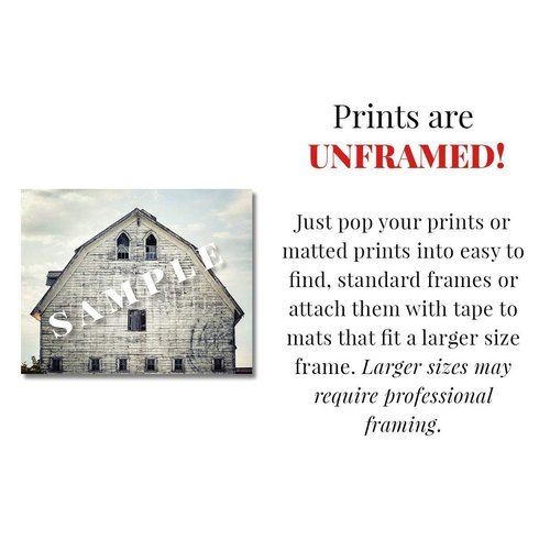 LISA RUSSO FINE ART - Vintage Barn Landscape Wall Art 8x10” Unframed Print - Soft Aqua Teal Green Rustic Farmhouse Home Decor Photography