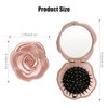 Travel Folding Hair Brush, Mini Pocket Mirror Brush Easy to Carry for Small Spaces Nylon Brush/Comb/HairBrush for Women Men's Any Hairstyles Hair and Beards Wet Dry Hair Restore Shine