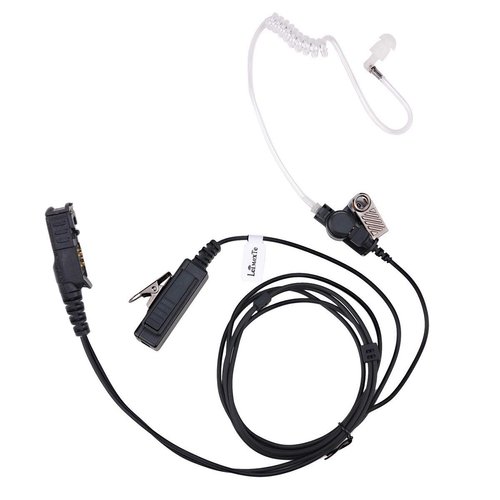 LEIMAXTE XPR 3500e XPR 3300e Earpiece for Motorola Radio XPR3500 XPR3000 XPR3300 with Mic PTT XPR 3300 3500 3300e 3500e Walkie Talkie Headset Security Acoustic Tube Surveillance Headphone (1 PCS)
