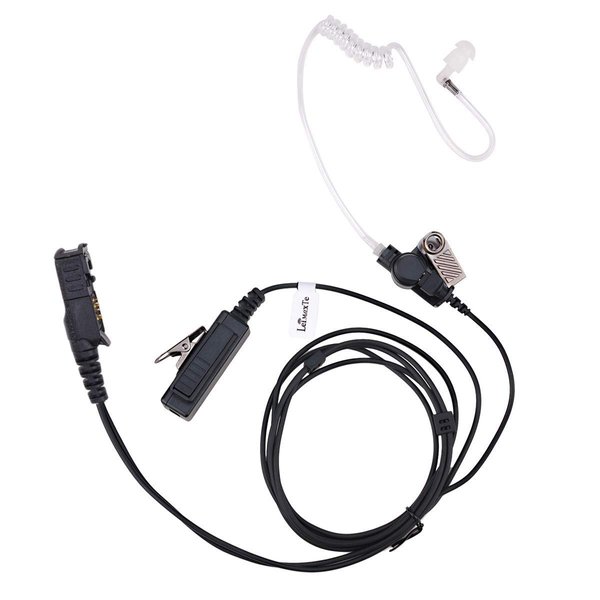 LEIMAXTE XPR 3500e XPR 3300e Earpiece for Motorola Radio XPR3500 XPR3000 XPR3300 with Mic PTT XPR 3300 3500 3300e 3500e Walkie Talkie Headset Security Acoustic Tube Surveillance Headphone (1 PCS)