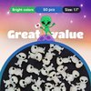 Glow in The Dark Alien Figurines for Kids - 50 Pcs Small Halloween Party Favors - Goodie Bag Fillers - Pinata Stuffers - Halloween Toys - Bulk Gifts for Kids - Vending Machine Toy - Easter Toys