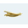 Generic 2 Shiny gold tone metal filigree alligator hair claw clip fine hair