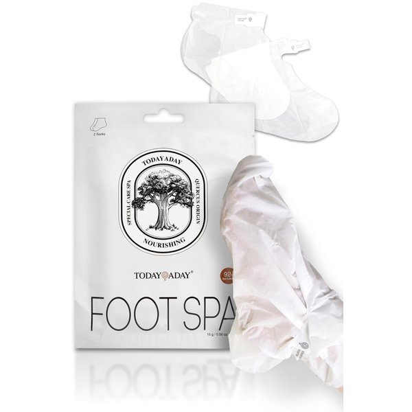 TODAYADAY Moisturizing Foot Mask for Dry Cracked Feet 5 Pairs | At Home Foot Spa Kit | Foot Gloves that Remove Dead Skin | Pedicure Supplies & Foot Care Products | Foot Care for Women & Men