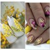 Flower Nail Art Stickers Decals 5D Flower Nail Stickers Floral Daisy Acrylic Embossed Nail Decals 6PCS Daisy Butterfly Floral Leaf White Spring Design Self-Adhesive Nail Sliders for Manicure Decor