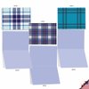 The Best Card Company - 10 Boxed All Occasion Cards with Envelopes (4 x 5.12 Inch) - Colorful, Fun Note Cards Assorted - Tartan Blue M3100
