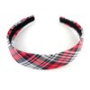 Fashion Accessories Now red black white plaid headband 1 1/8 inches wide tartan fabric covered hair band plaid headband classic headband