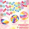 Windkream 5 Pack Candy Party Banner Decorations 29.5 ft Candy Paper Garlands Candy Paper Cutouts Lollipop Banner Sweet Candy Hanging Decor for Candyland Lollipop Christmas Birthday Party Supplies