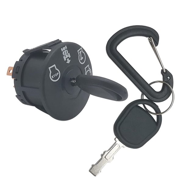 Starter Ignition Switch with Key 4-Position 7-Terminals Compatible with Husqvarna, AYP, Craftsman, Sears, Poulan Lawn Mower Rider Replace 532193350 193350