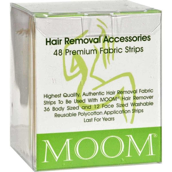 Moom Waxing Strips for Women (48 Count) Polycotton, Specially Engineered for Maximum Hair Removal – Perfect for Bikini, Leg, Eyebrow, Body & Face Wax