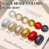 Double Rhythm 15ML Glitter Gel Polish Shimmer Reflective Holographic Color Magnetic for Nail Art Salon DIY at Home (B1117)