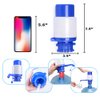 Water Bottles Pump Blue Manual Hand Pressure Drinking Fountain