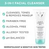Vichy Pureté Thermale 3 in 1 Facial Cleanser, Multi Purpose Face Wash, Toner & Makeup Remover, Suitable for Sensitive Skin, 6.7 Fl Oz