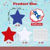 Wonmon 30PCS Large 4th of July Star Cutouts for Classroom Decoration, Red Blue White Star Paper Cut-Outs for Patriotic Independence Day July 4th Classroom Bulletin Board Party Decor, 8 in