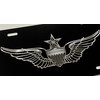 Engraved Senior Army Aviator Wings Car Tag Black & Silver Diamond Etched Aluminum Vanity License Plate