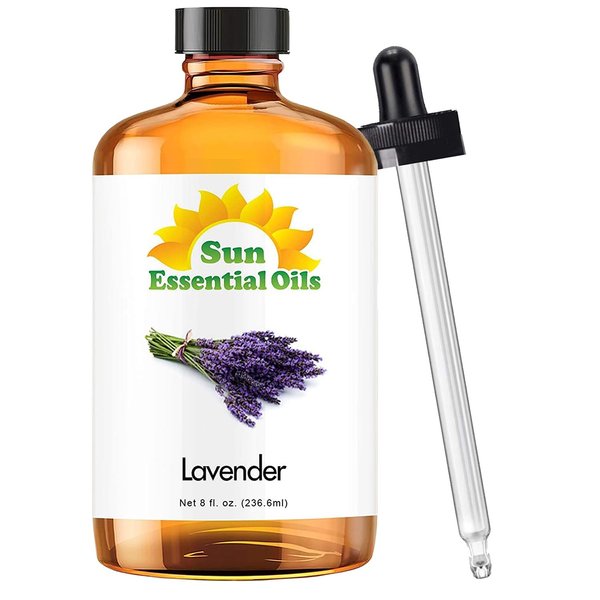 Sun Essential Oils 8oz - Lavender Essential Oil - 8 Fluid Ounces - Lavender Oil