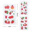 24 Sheets Strawberry Temporary Tattoos, Birthday Decorations Strawberry Party Favors