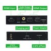 Groza HDMI Splitter Audio Extractor, 1 in 2 Out HDMI Splitter with 3.5mm Audio Jack + Coaxial + Optical Toslink SPDIF for Dual Monitors Duplicate/Mirror Only, Support HDMI 2.0 1080P/ 3D/ 4K
