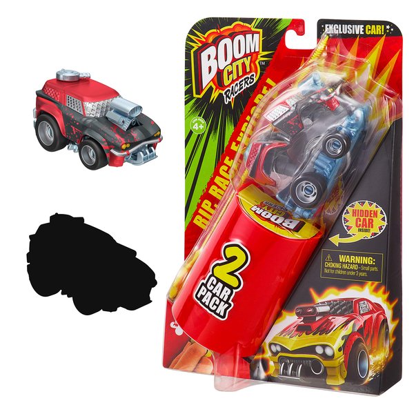 Boom City Racers - 2 Pack - Exclusive Car Boom Yah! X and A Surprise Mystery Car, Muticolor (40057)