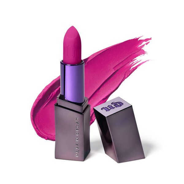 URBAN DECAY Vice Hydrating Lipstick (Gridlock - Bright Berry Fuchsia - Matte Finish), Creamy Formula, Moisturizing Lip Color with Aloe Vera & Avocado Oil, Vegan, Cruelty-free - 0.11 oz