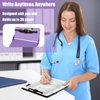 Nursing Clipboard Foldable,Nurse Clipboard 3 Layers Aluminum w/Nursing Medical Edition Cheat Charts, Foldable Nursing Clipboard w/Low Profile Clip,Pocket Clipboard for Students/Nurses/Doctors,Purple