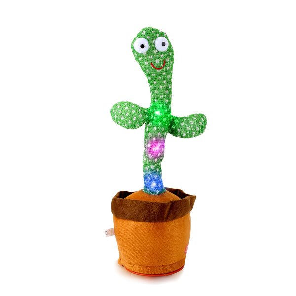 Oeofuzep USB Charging Singing Talking Cactus Baby Toy with 120 English Songs, Singing Mimicking Talking Cactus Toy Mimics Back, Cactus Toy That Talks Back