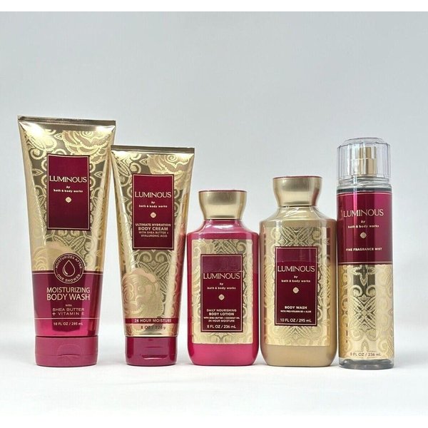 5 items LUMINOUS Mist bath Body Cream Lotion Shower Gel wash set