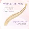 KiiKiiGirl Virgin Remy I Tip Hair Extensions Human Hair Blonde Real Itip Human Hair Extensions 22Inch I Tips Human Hair Extensions Invisible For Women 30G/Pack