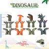 COGO MAN Dinosaur Toys Dinosaur Figure, Rubber Dinosaur Finger Puppets Set with Heads, Paws, and Feet, Bath Toys for Kids, Finger Puppets 20pcs