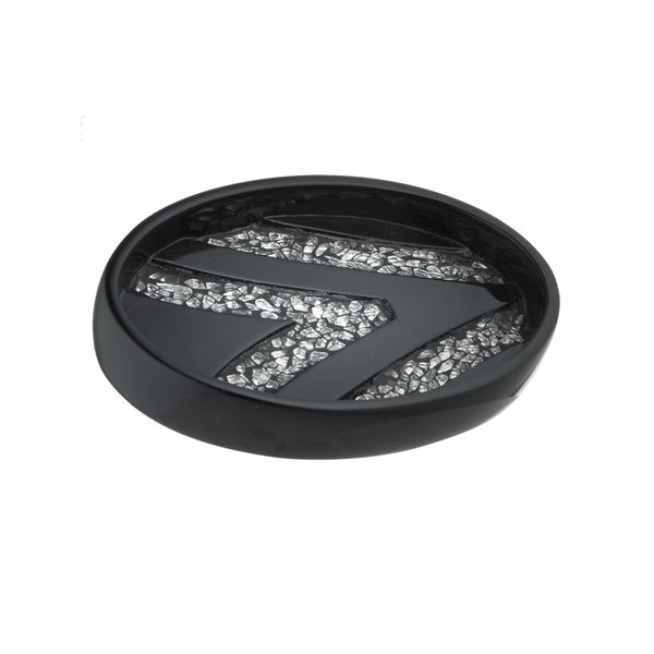 Popular Bath Sinatra Modern Bath Soap Dish Modern Classic Contemporary Decorative Beautiful Designs Bathroom Decor for Home Luxury Bath, Black
