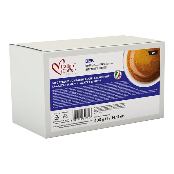 Italian Coffee capsules compatible with RIVO machines (Decaff, 50)