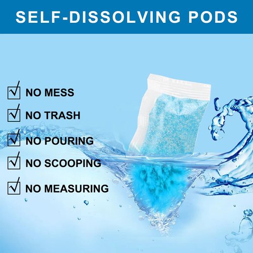 Self-Dissolving Pods Urine Packs Turn to Disposable Gel 20 Pack Portable Toilet Absorbent Gel, Urine Absorber Chemicals Degradable